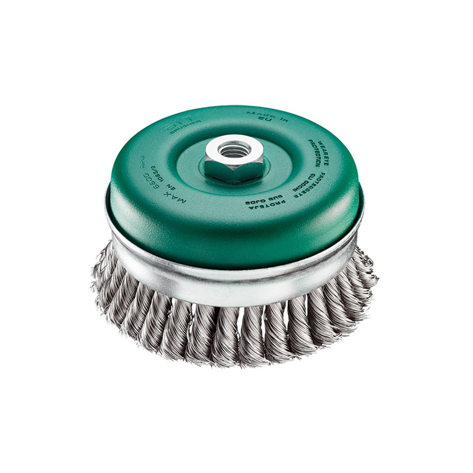 SIT Stainless Steel Twist Knot Cup Brush 120mm x M14