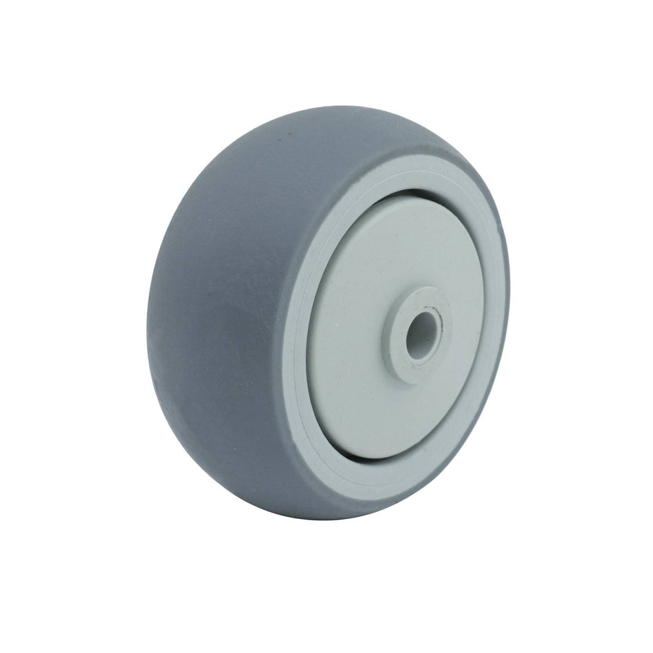 Easyroll 75mm Grey Rubber Wheel Precision Bearing 90kg