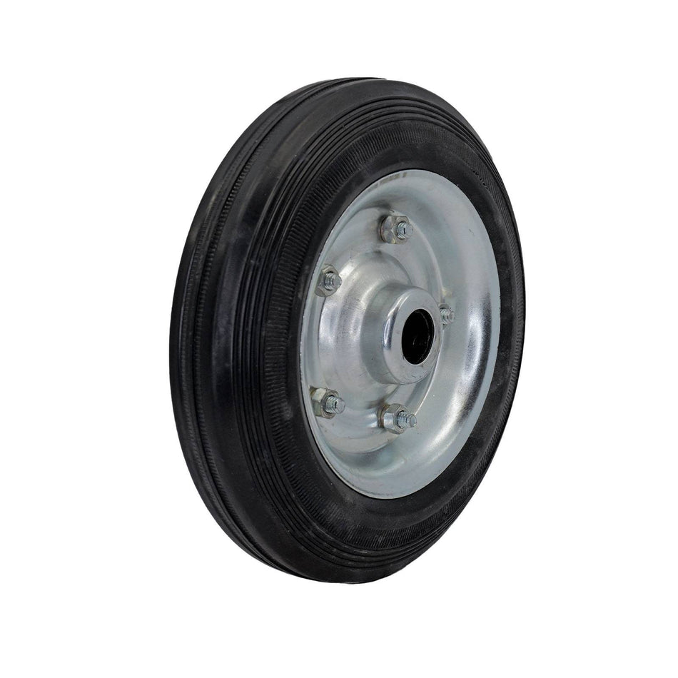 Easyroll 200mm Black Rubber Wheel Roller Bearing 150kg